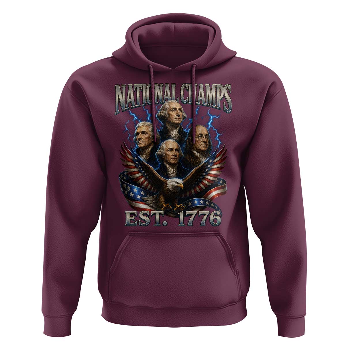 Founding Fathers USA 250th Anniversary Hoodie Vintage National Champions 250 Years Patriotic American Flag
