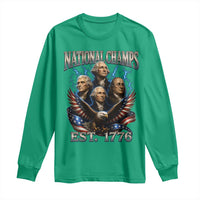 Founding Fathers USA 250th Anniversary Long Sleeve Shirt Vintage National Champions 250 Years Patriotic American Flag