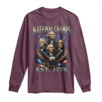 Founding Fathers USA 250th Anniversary Long Sleeve Shirt Vintage National Champions 250 Years Patriotic American Flag