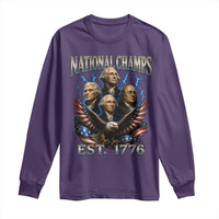 Founding Fathers USA 250th Anniversary Long Sleeve Shirt Vintage National Champions 250 Years Patriotic American Flag