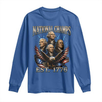 Founding Fathers USA 250th Anniversary Long Sleeve Shirt Vintage National Champions 250 Years Patriotic American Flag