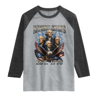 Founding Fathers USA 250th Anniversary Raglan Shirt Vintage National Champions 250 Years Patriotic American Flag