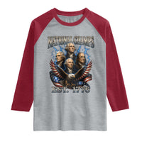 Founding Fathers USA 250th Anniversary Raglan Shirt Vintage National Champions 250 Years Patriotic American Flag