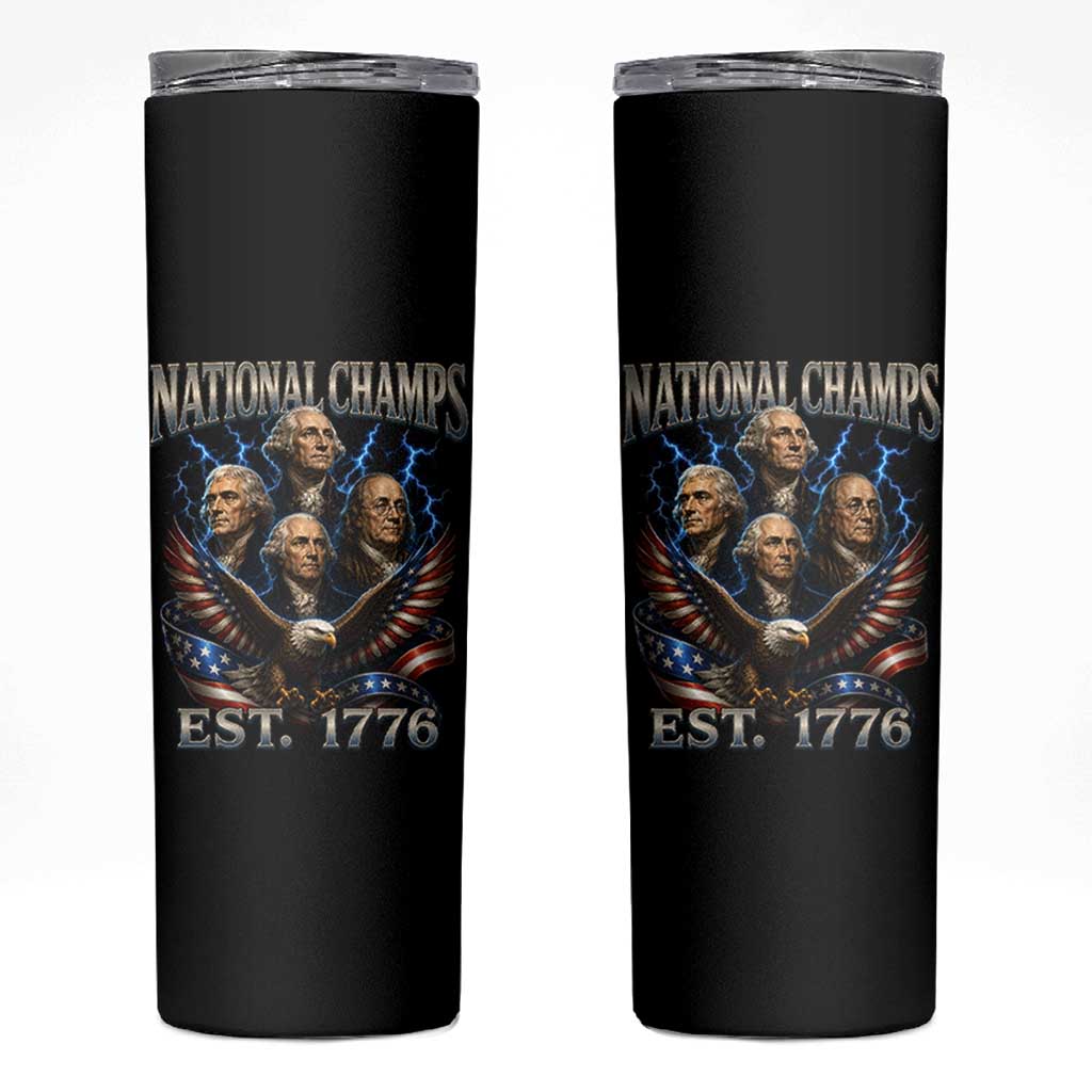 Founding Fathers USA 250th Anniversary Skinny Tumbler Vintage National Champions 250 Years Patriotic American Flag