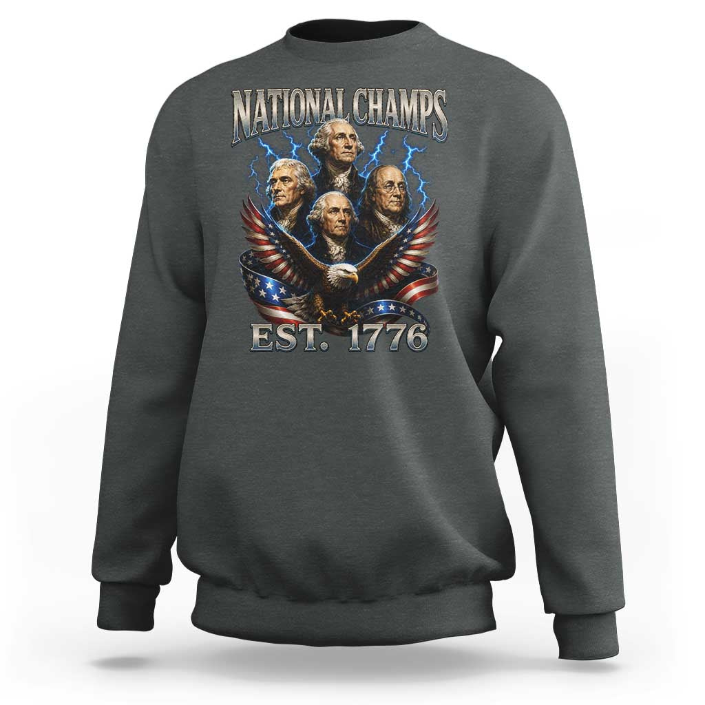 Founding Fathers USA 250th Anniversary Sweatshirt Vintage National Champions 250 Years Patriotic American Flag