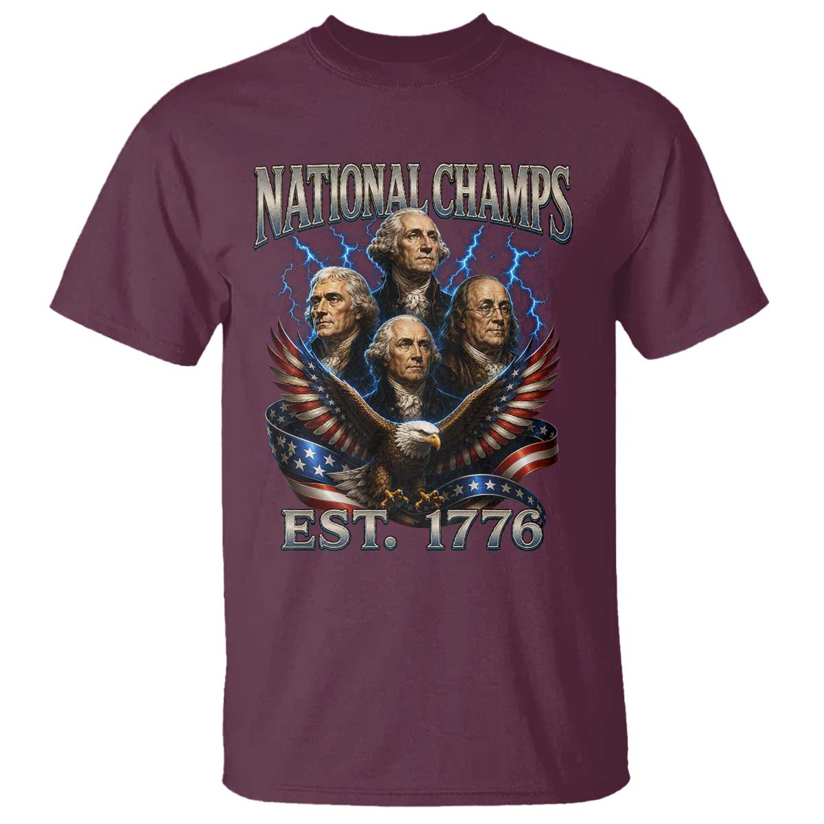 Founding Fathers USA 250th Anniversary T Shirt Vintage National Champions 250 Years Patriotic American Flag