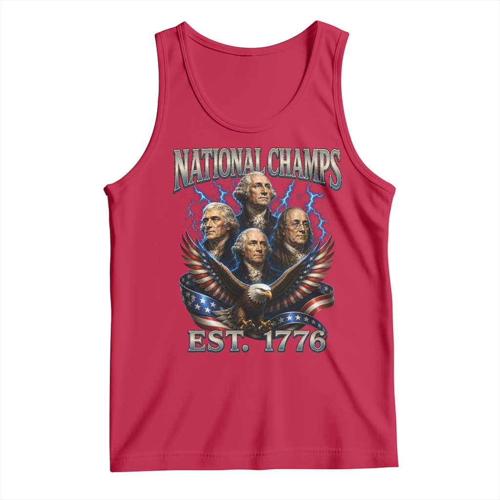 Founding Fathers USA 250th Anniversary Tank Top Vintage National Champions 250 Years Patriotic American Flag