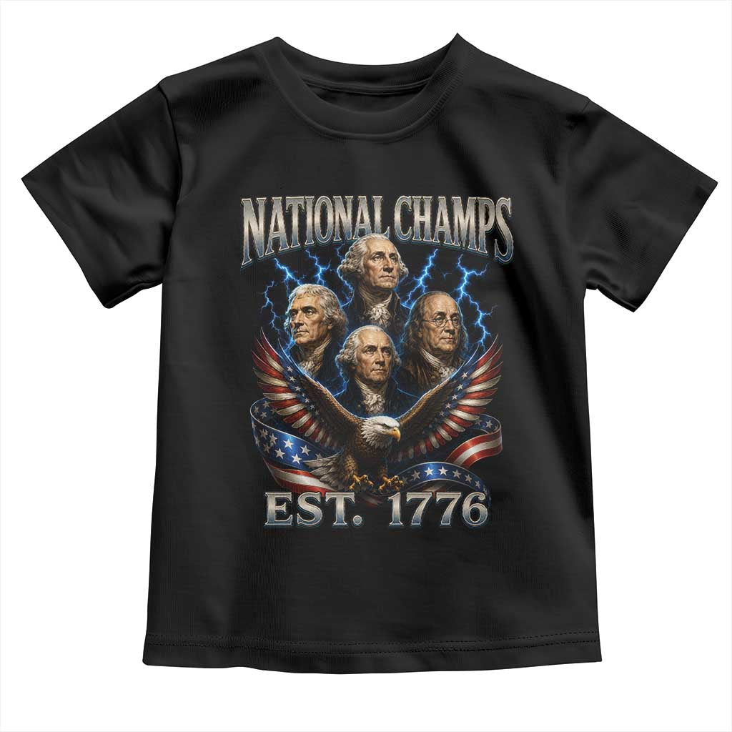 Founding Fathers USA 250th Anniversary Toddler T Shirt Vintage National Champions 250 Years Patriotic American Flag