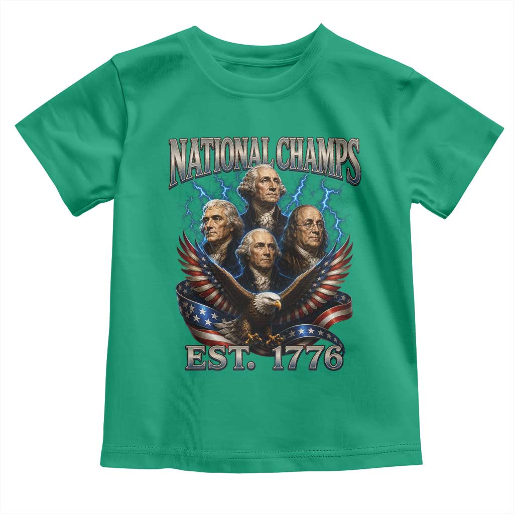 Founding Fathers USA 250th Anniversary Toddler T Shirt Vintage National Champions 250 Years Patriotic American Flag