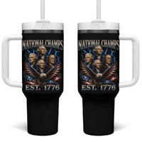 Founding Fathers USA 250th Anniversary Tumbler With Handle Vintage National Champions 250 Years Patriotic American Flag