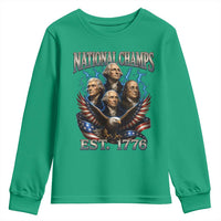 Founding Fathers USA 250th Anniversary Youth Sweatshirt Vintage National Champions 250 Years Patriotic American Flag