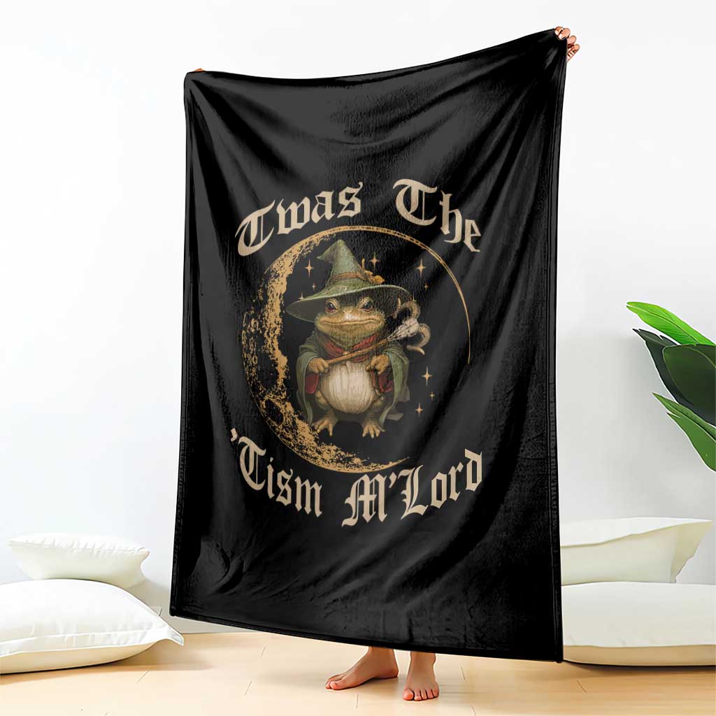 Twas the Tism MLord Frog Throw Blanket Funny Anti Social Meme