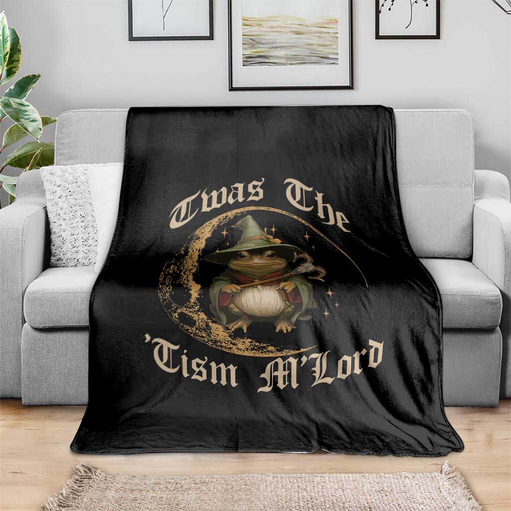 Twas the Tism MLord Frog Throw Blanket Funny Anti Social Meme