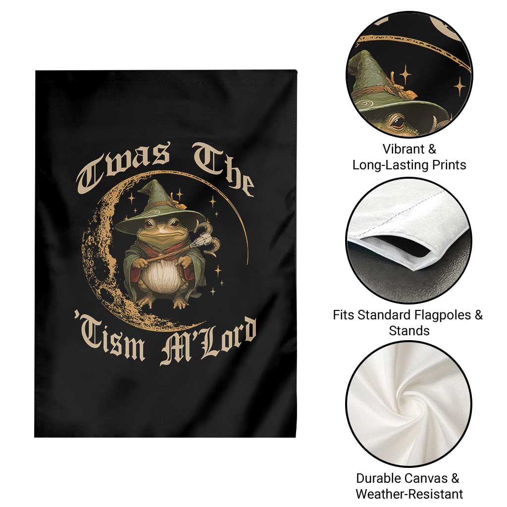 Twas the Tism MLord Frog Garden Flag Funny Anti Social Meme