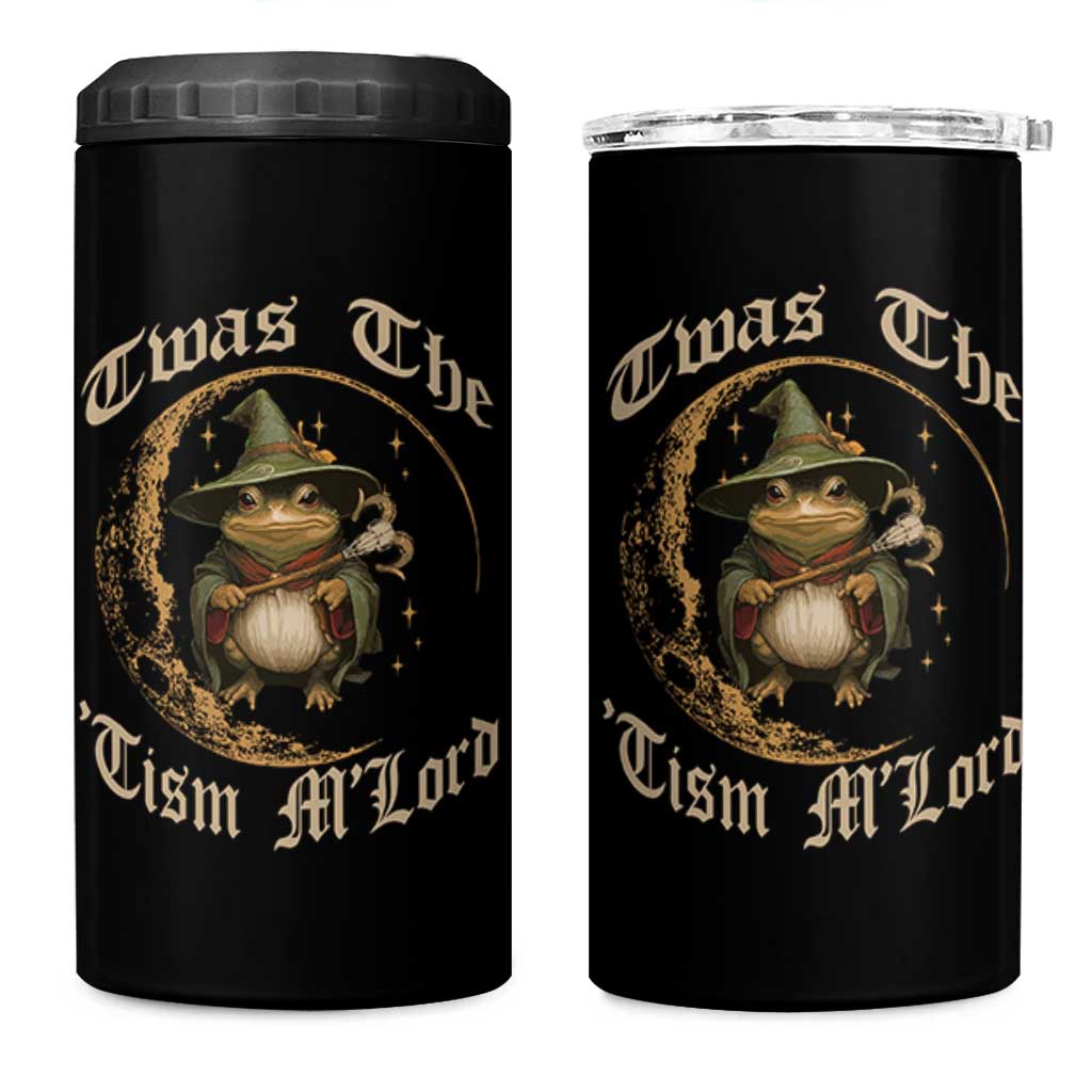 Twas the Tism MLord Frog 4 in 1 Can Cooler Tumbler Funny Anti Social Meme