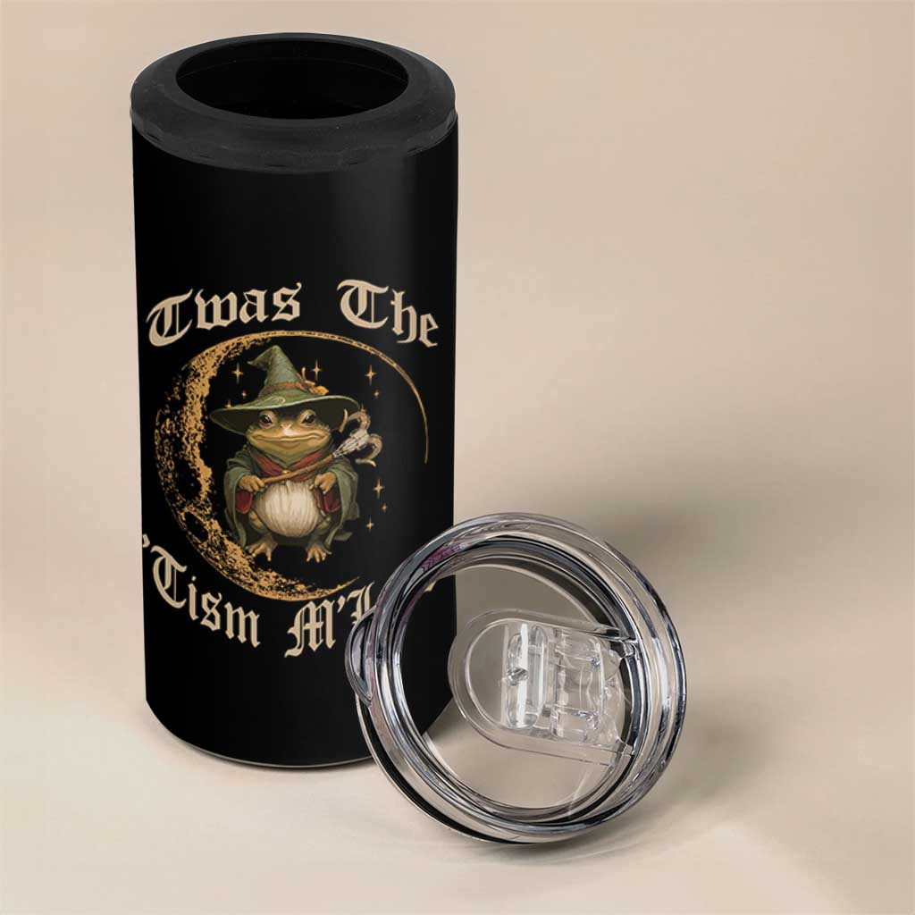 Twas the Tism MLord Frog 4 in 1 Can Cooler Tumbler Funny Anti Social Meme
