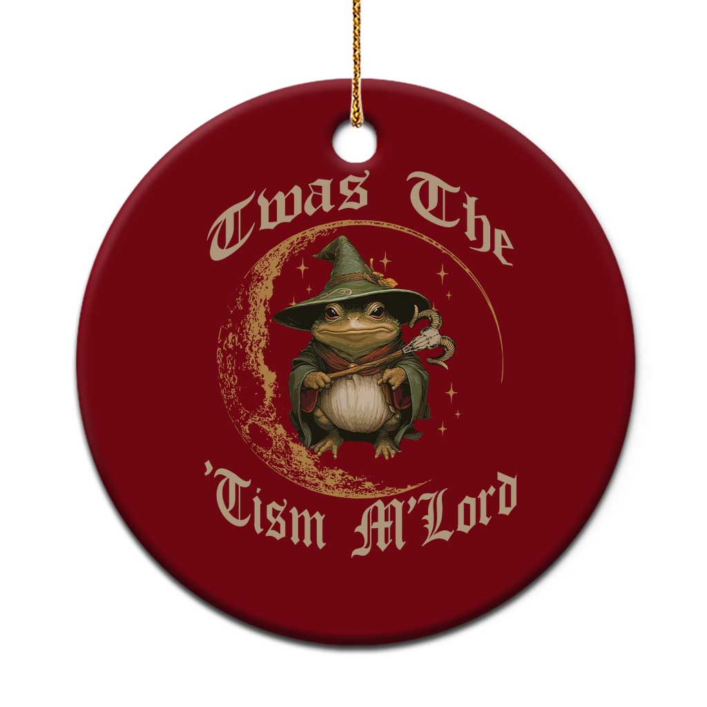Twas the Tism MLord Frog Ceramic Ornament Funny Anti Social Meme