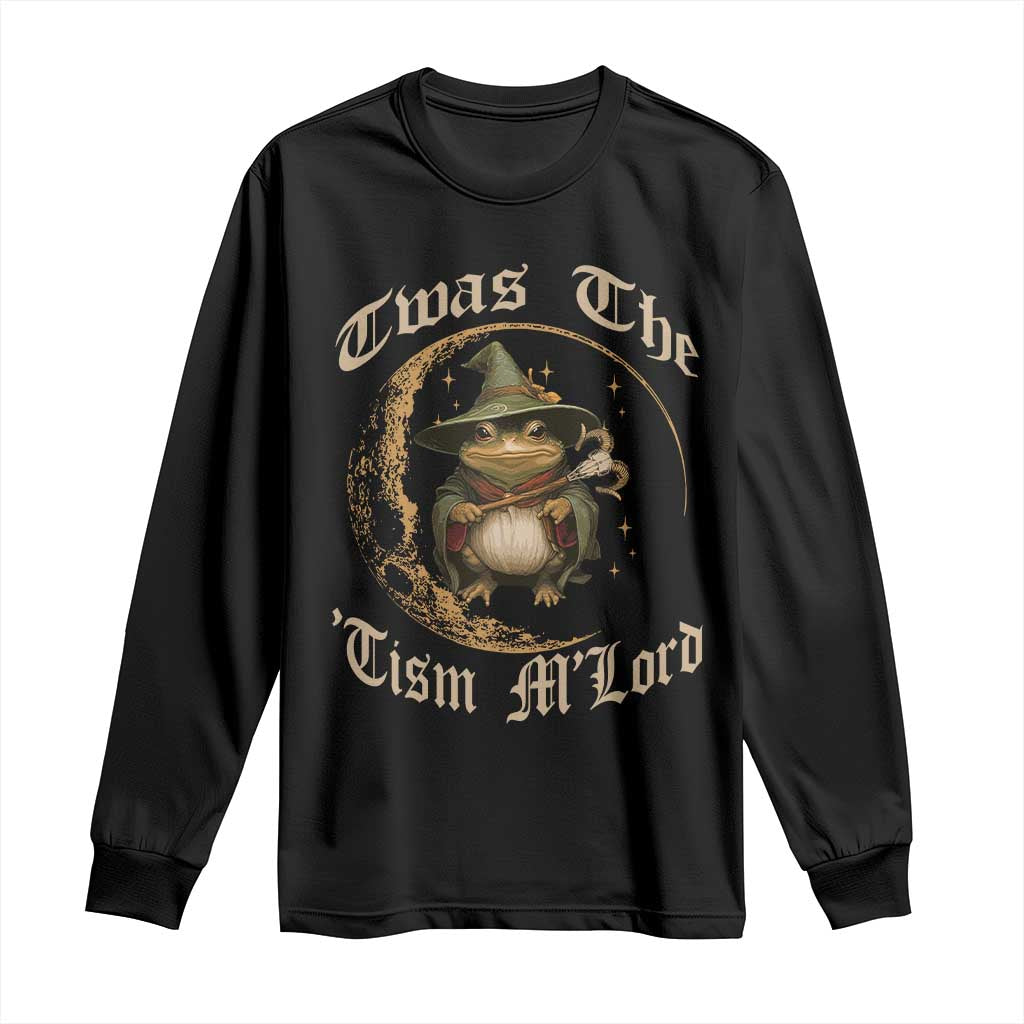 Twas the Tism MLord Frog Long Sleeve Shirt Funny Anti Social Meme