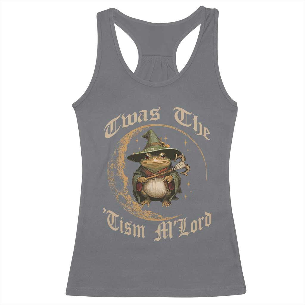 Twas the Tism MLord Frog Racerback Tank Top Funny Anti Social Meme