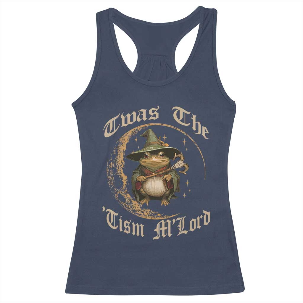 Twas the Tism MLord Frog Racerback Tank Top Funny Anti Social Meme