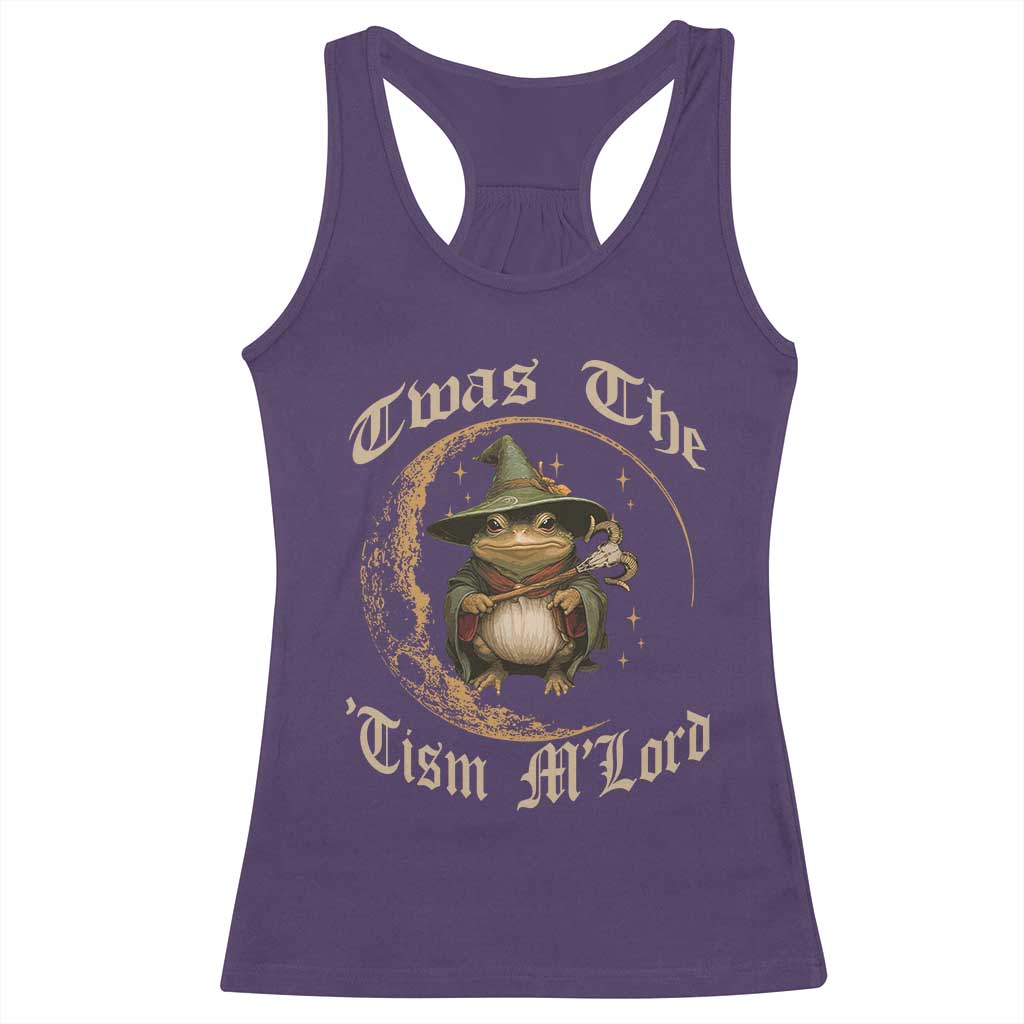 Twas the Tism MLord Frog Racerback Tank Top Funny Anti Social Meme