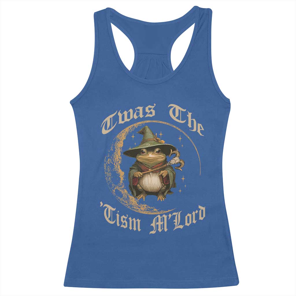 Twas the Tism MLord Frog Racerback Tank Top Funny Anti Social Meme