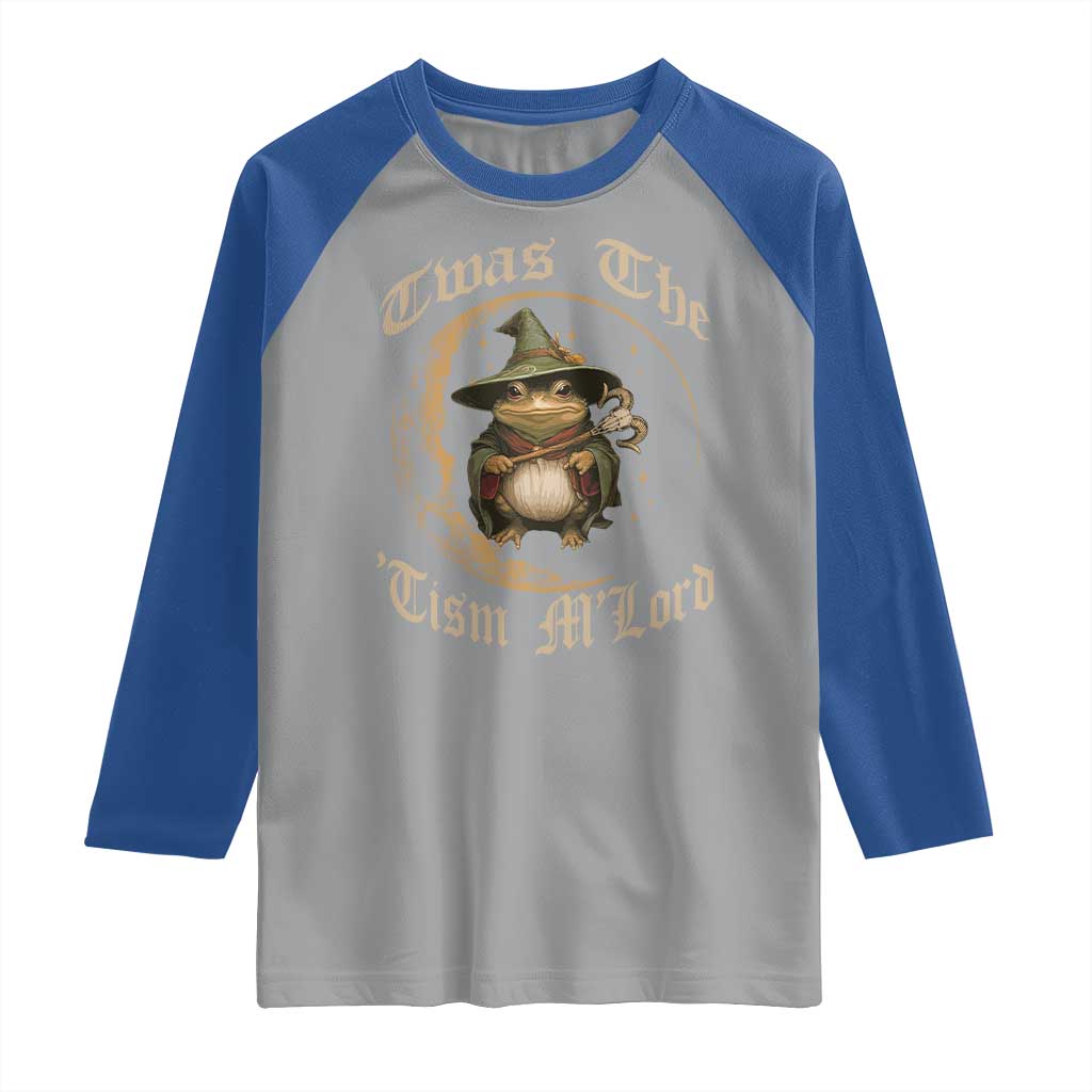 Twas the Tism MLord Frog Raglan Shirt Funny Anti Social Meme