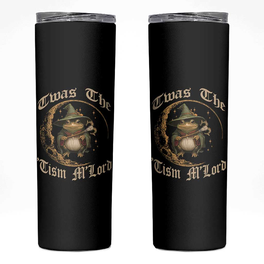 Twas the Tism MLord Frog Skinny Tumbler Funny Anti Social Meme