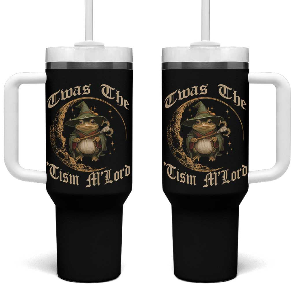 Twas the Tism MLord Frog Tumbler With Handle Funny Anti Social Meme
