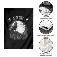 Black Crow F-Caw-F Garden Flag Funny Raven Moon Gothic Adult Humor - Wonder Print Shop