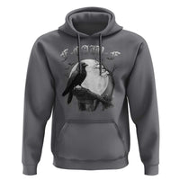 Black Crow F-Caw-F Hoodie Funny Raven Moon Gothic Adult Humor - Wonder Print Shop