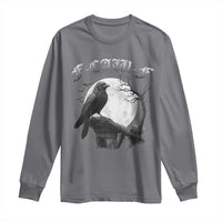 Black Crow F-Caw-F Long Sleeve Shirt Funny Raven Moon Gothic Adult Humor - Wonder Print Shop