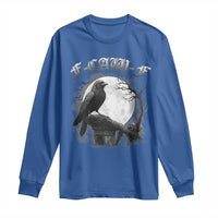 Black Crow F-Caw-F Long Sleeve Shirt Funny Raven Moon Gothic Adult Humor - Wonder Print Shop