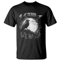 Black Crow F-Caw-F T Shirt Funny Raven Moon Gothic Adult Humor - Wonder Print Shop