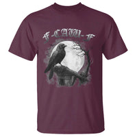 Black Crow F-Caw-F T Shirt Funny Raven Moon Gothic Adult Humor - Wonder Print Shop