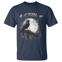 Black Crow F-Caw-F T Shirt Funny Raven Moon Gothic Adult Humor - Wonder Print Shop