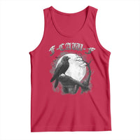 Black Crow F-Caw-F Tank Top Funny Raven Moon Gothic Adult Humor - Wonder Print Shop
