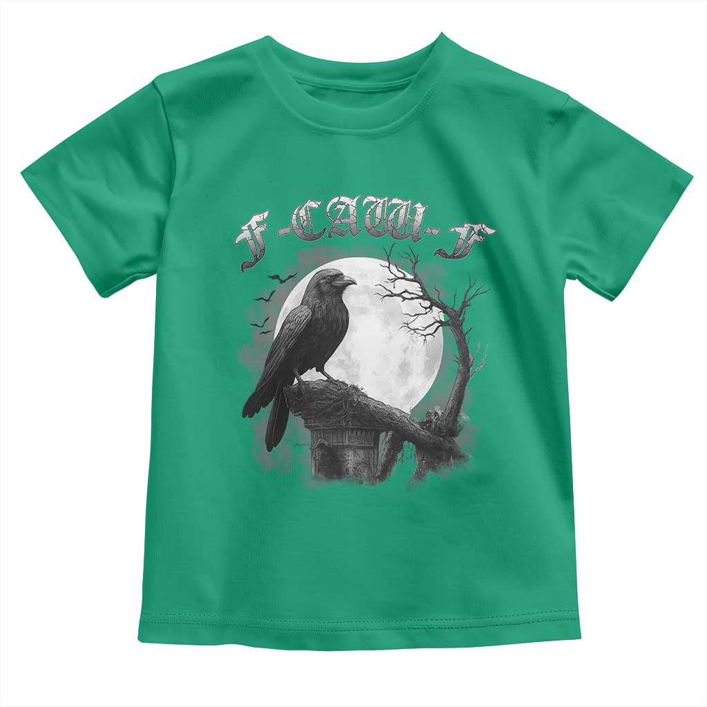 Black Crow F-Caw-F Toddler T Shirt Funny Raven Moon Gothic Adult Humor - Wonder Print Shop