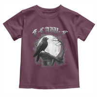 Black Crow F-Caw-F Toddler T Shirt Funny Raven Moon Gothic Adult Humor - Wonder Print Shop
