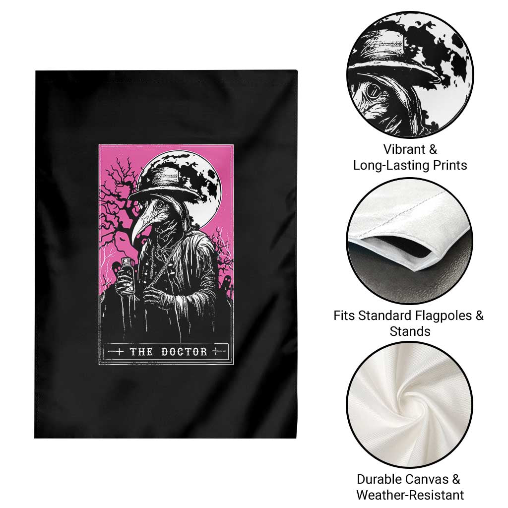 Plague Doctor Tarot Card Garden Flag Mysterious Horror Death Occult Satanic - Wonder Print Shop