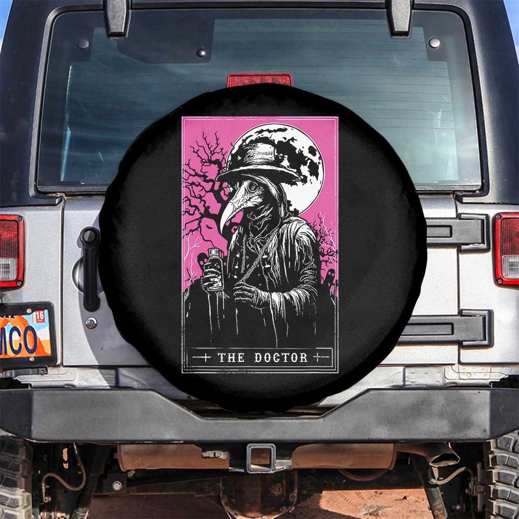 Plague Doctor Tarot Card Spare Tire Cover Mysterious Horror Death Occult Satanic - Wonder Print Shop