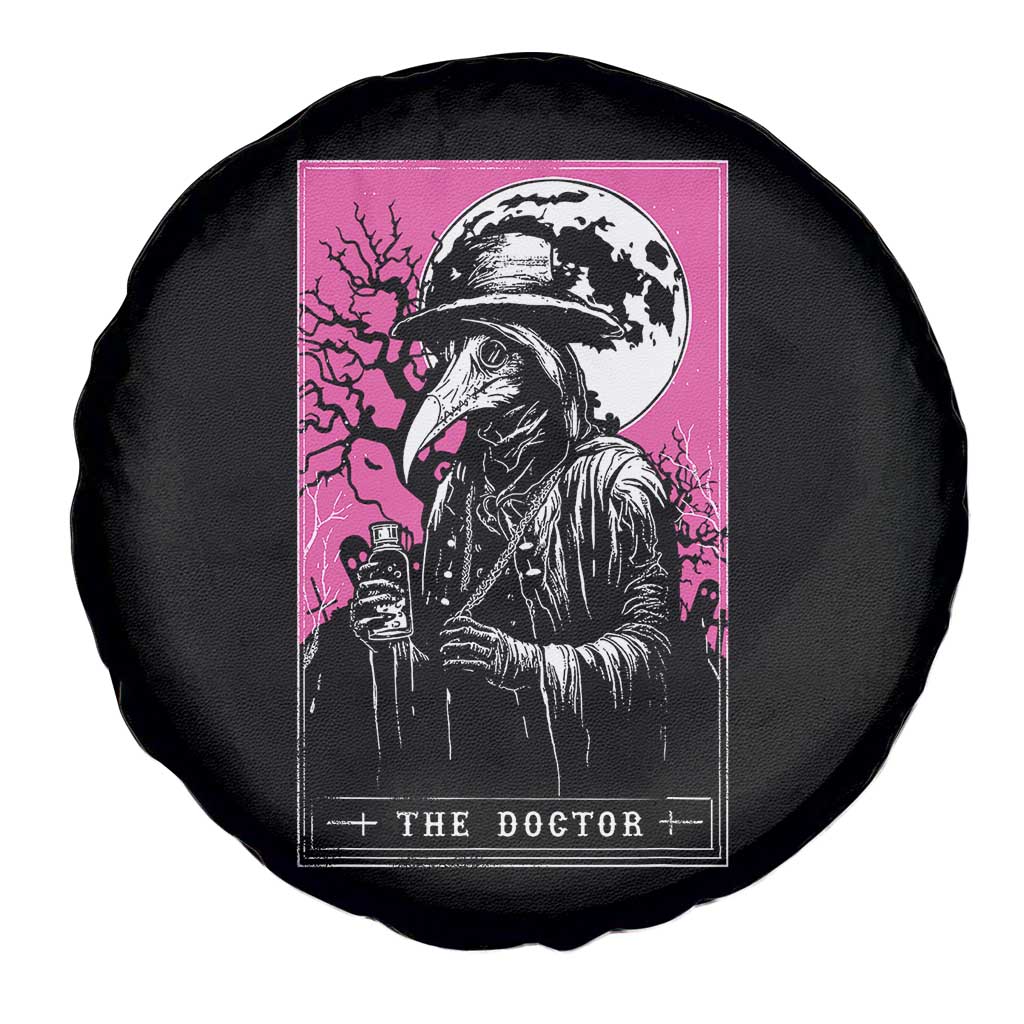 Plague Doctor Tarot Card Spare Tire Cover Mysterious Horror Death Occult Satanic - Wonder Print Shop