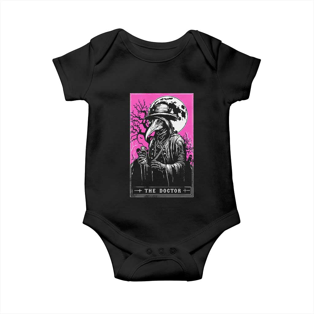 Plague Doctor Tarot Card Baby Onesie Mysterious Horror Death Occult Satanic - Wonder Print Shop