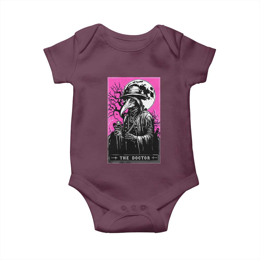 Plague Doctor Tarot Card Baby Onesie Mysterious Horror Death Occult Satanic - Wonder Print Shop