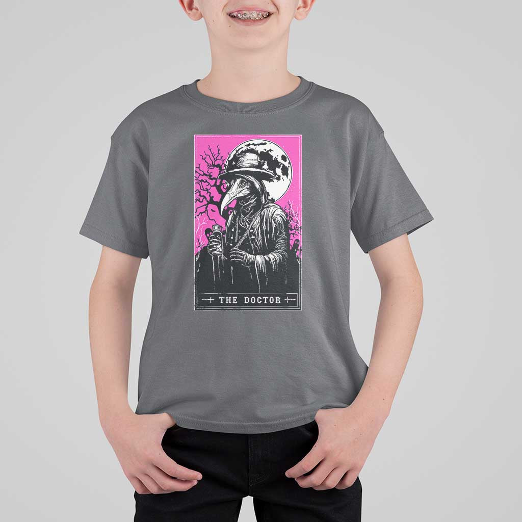 Plague Doctor Tarot Card T Shirt For Kid Mysterious Horror Death Occult Satanic - Wonder Print Shop