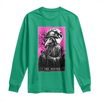 Plague Doctor Tarot Card Long Sleeve Shirt Mysterious Horror Death Occult Satanic - Wonder Print Shop