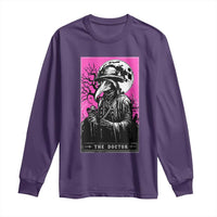 Plague Doctor Tarot Card Long Sleeve Shirt Mysterious Horror Death Occult Satanic - Wonder Print Shop