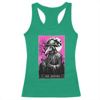 Plague Doctor Tarot Card Racerback Tank Top Mysterious Horror Death Occult Satanic - Wonder Print Shop