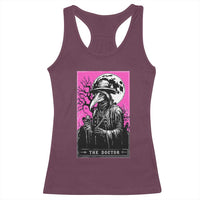 Plague Doctor Tarot Card Racerback Tank Top Mysterious Horror Death Occult Satanic - Wonder Print Shop