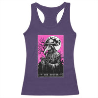 Plague Doctor Tarot Card Racerback Tank Top Mysterious Horror Death Occult Satanic - Wonder Print Shop